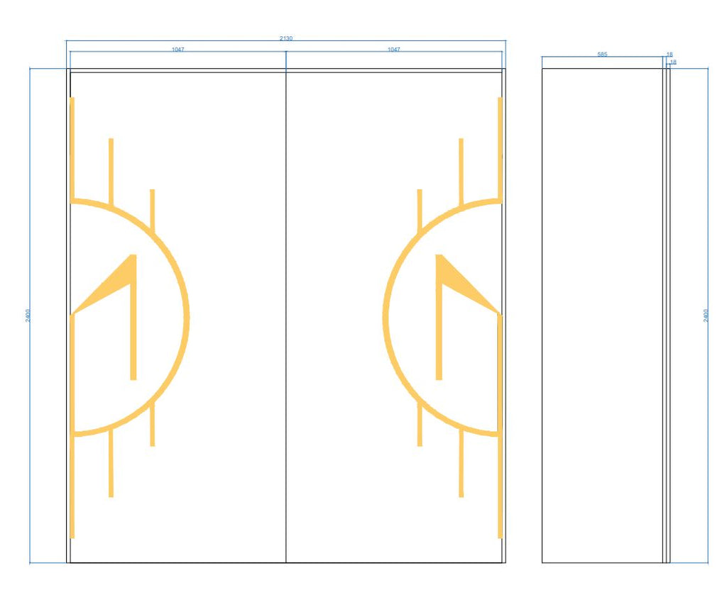 THE OMAARA ROSE | SLIDING DOOR WARDROBE - Omaara