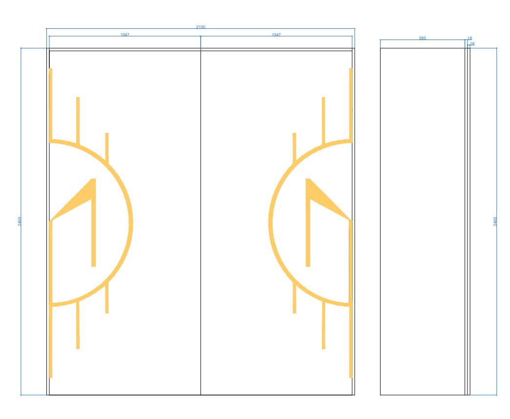 THE OMAARA ROSE | SLIDING DOOR WARDROBE - Omaara