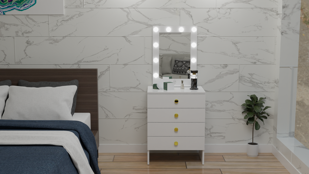 THE MAKEUP ADDICT | MAKEUP VANITY WITH LED LIGHTS - Omaara