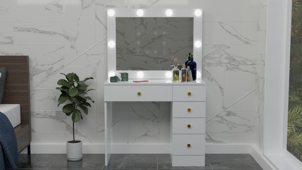 THE MAKEUP ESSENTIAL | MAKEUP VANITY WITH LED LIGHTS - Omaara