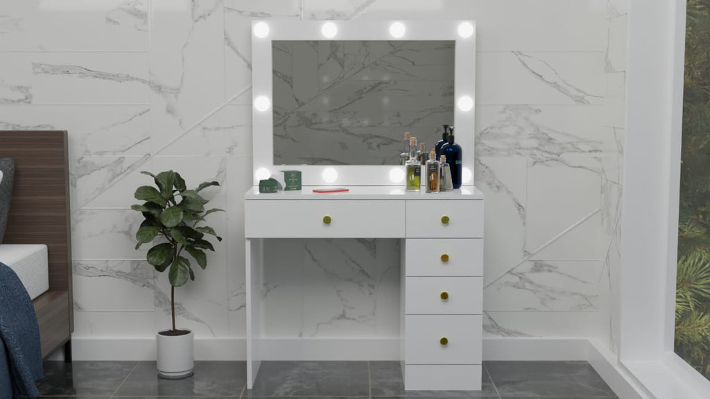 THE MAKEUP ESSENTIAL | MAKEUP VANITY WITH LED LIGHTS - Omaara