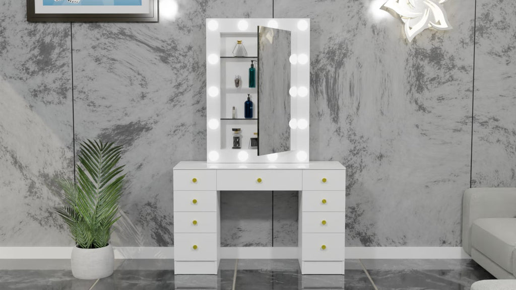 THE MAKEUP VIXEN | MAKEUP VANITY WITH LED LIGHTS - Omaara