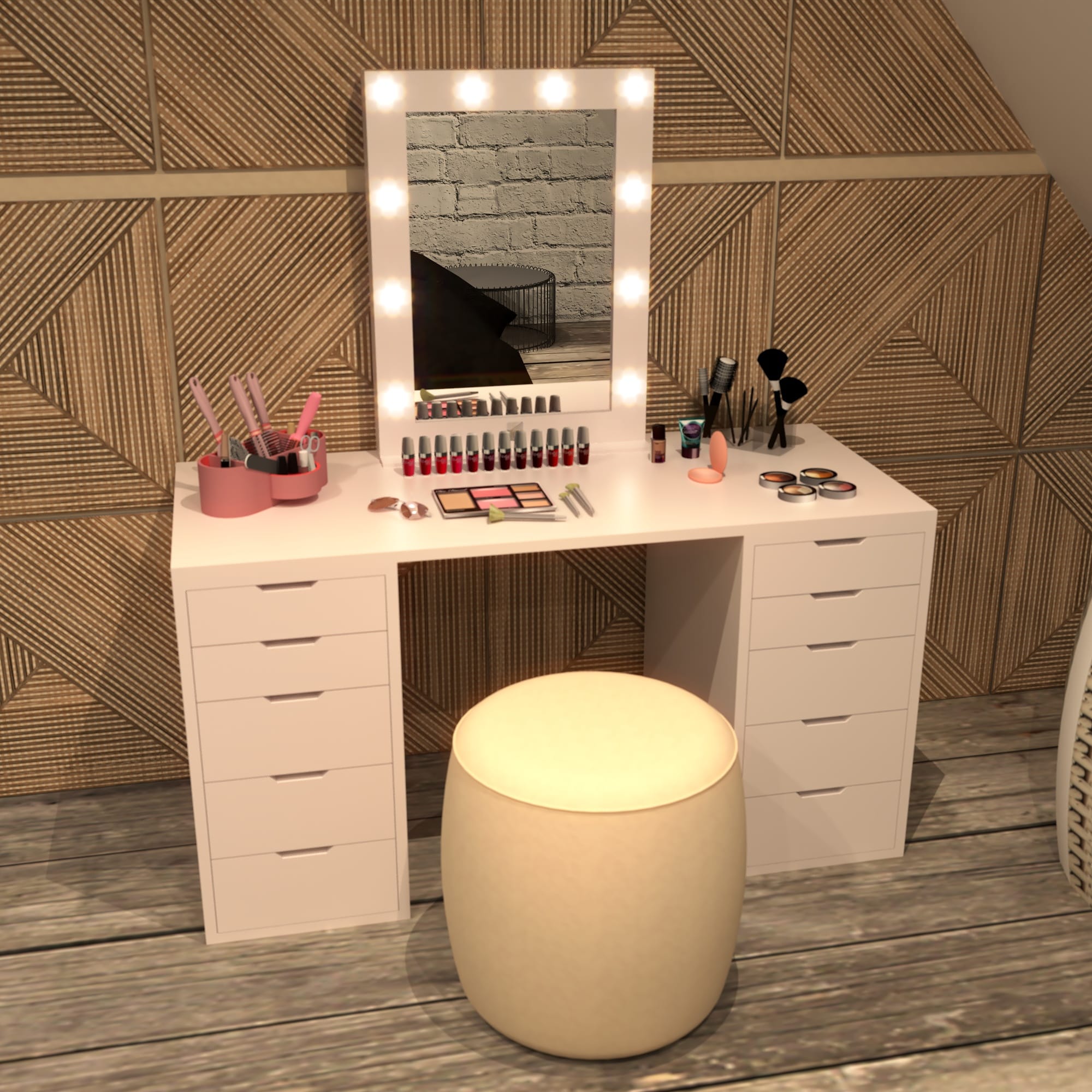 THE MAKEUP PRINCESS | MAKEUP VANITY WITH LED LIGHTS - Omaara