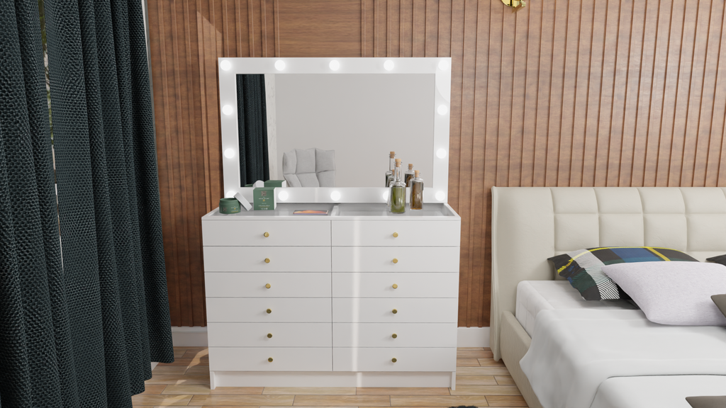 THE MAKEUP MASTER | MAKEUP VANITY WITH LED LIGHTS - Omaara