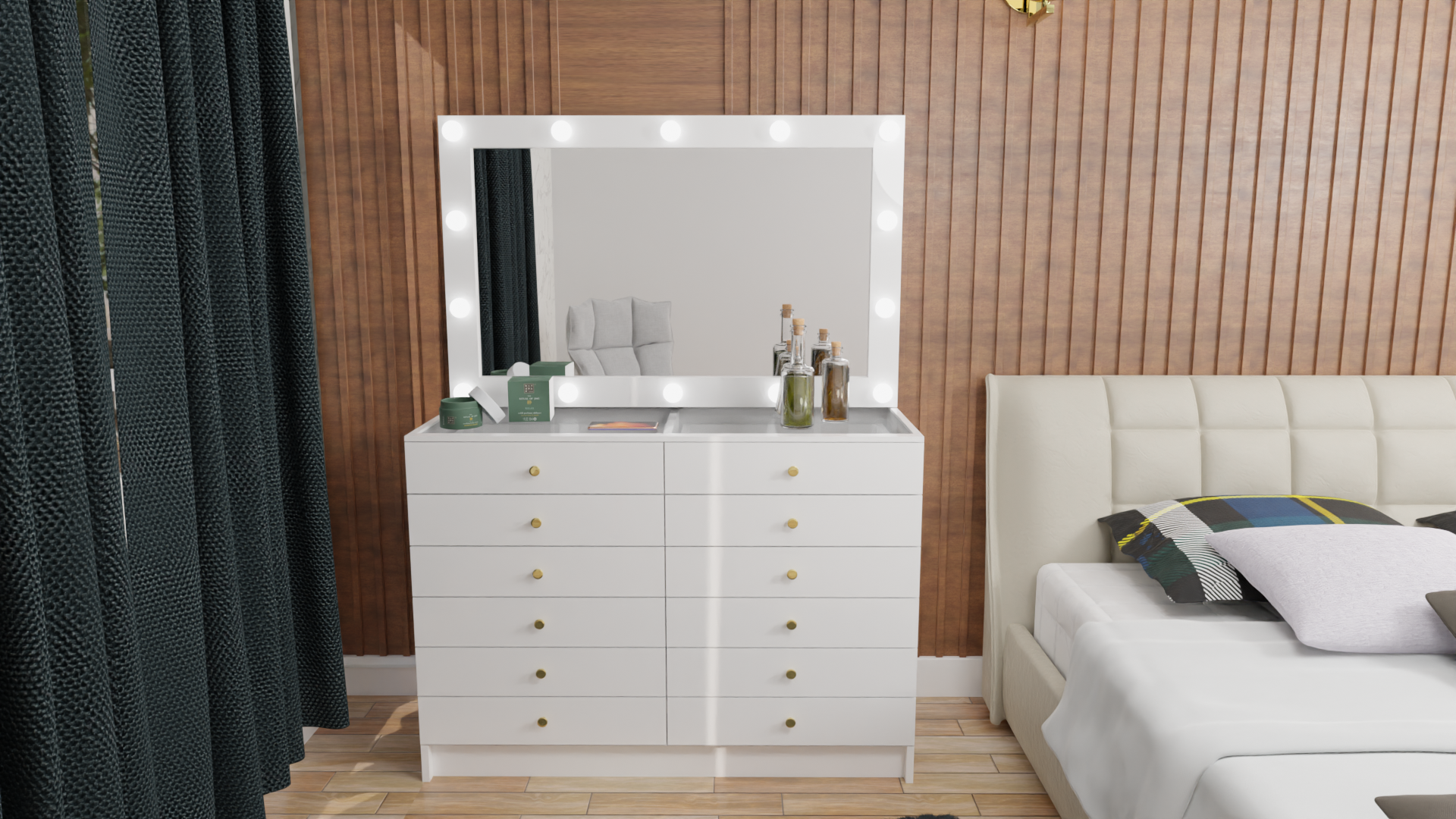 THE MAKEUP MASTER | MAKEUP VANITY WITH LED LIGHTS - Omaara