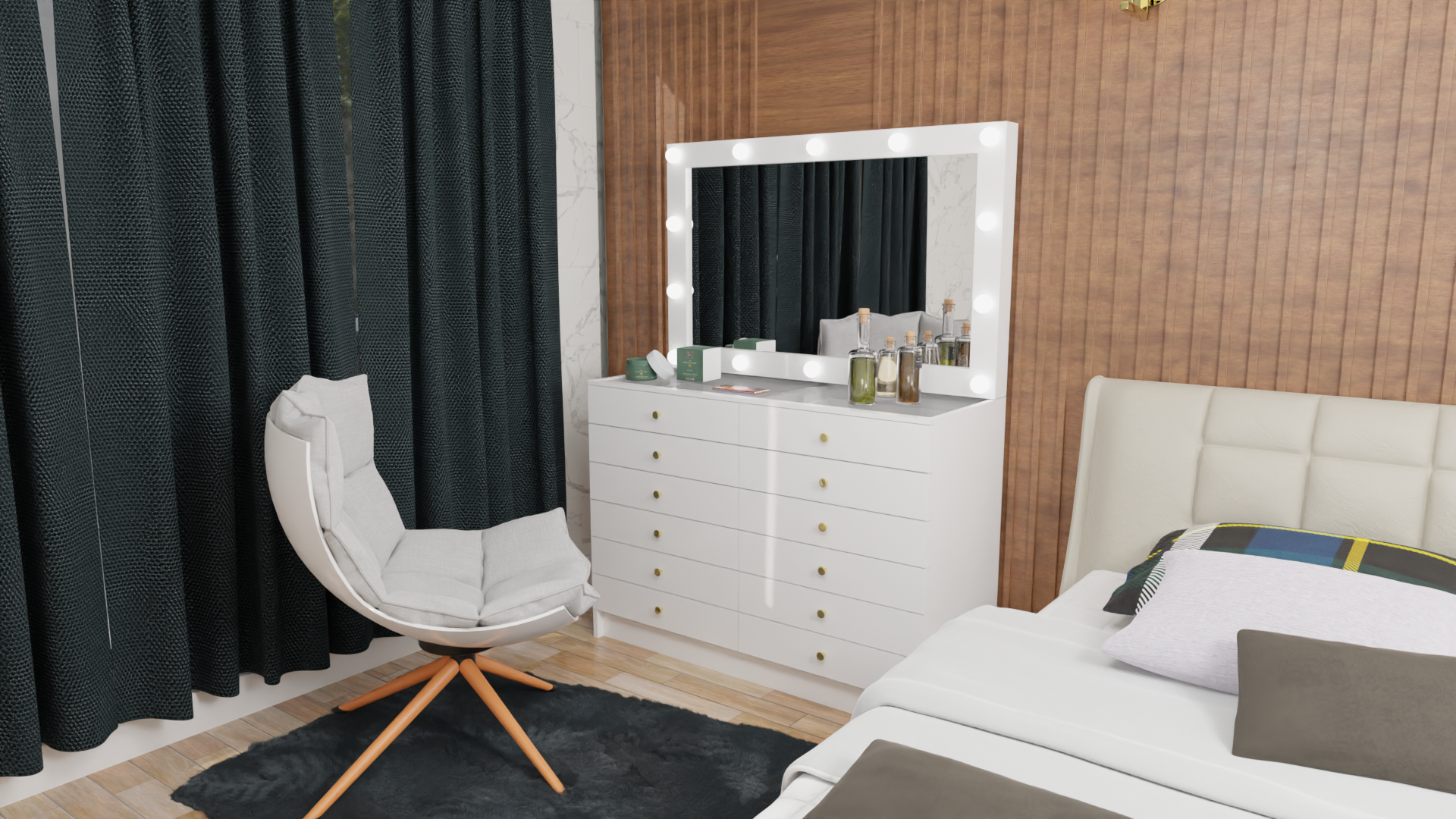 THE MAKEUP MASTER | MAKEUP VANITY WITH LED LIGHTS - Omaara