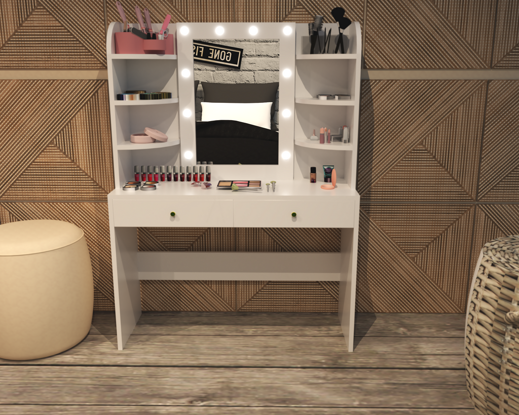 THE MAKEUP BOOTH | MAKEUP VANITY WITH LED LIGHTS - Omaara