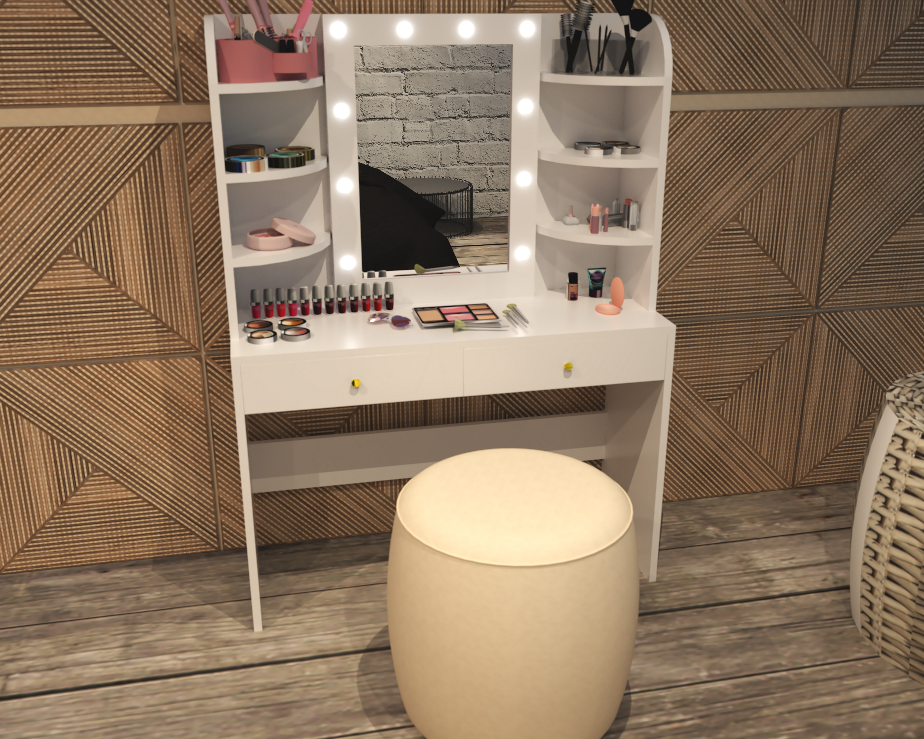 THE MAKEUP BOOTH | MAKEUP VANITY WITH LED LIGHTS - Omaara