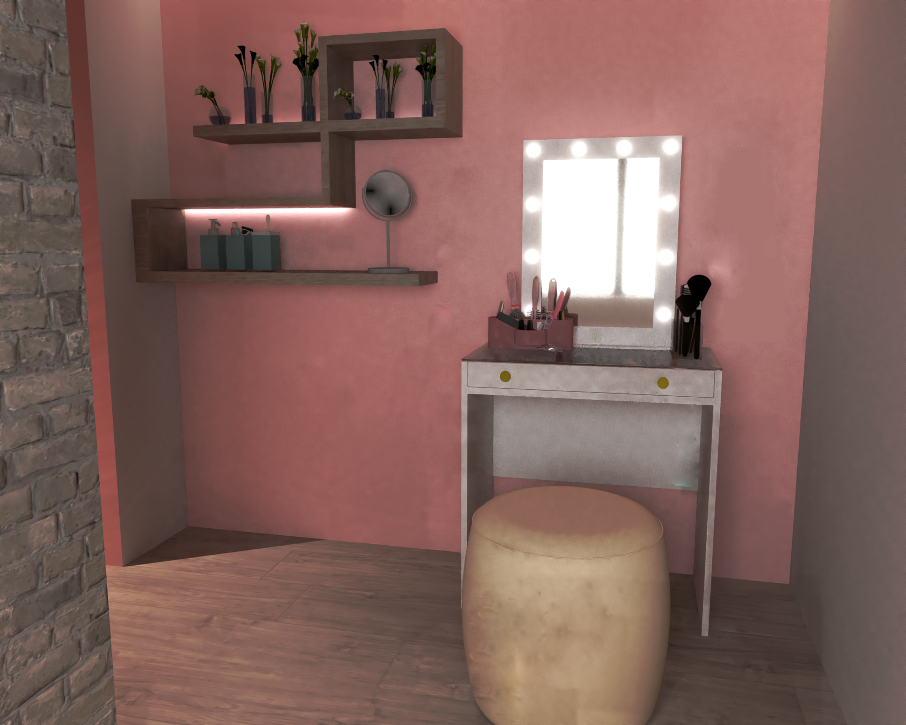 THE MAKEUP FIREFLY | MAKEUP VANITY WITH LED LIGHTS - Omaara