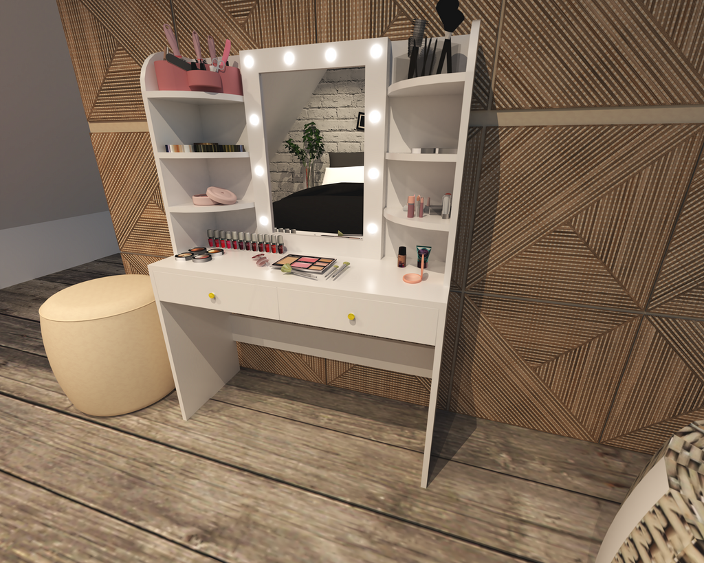 THE MAKEUP BOOTH | MAKEUP VANITY WITH LED LIGHTS - Omaara