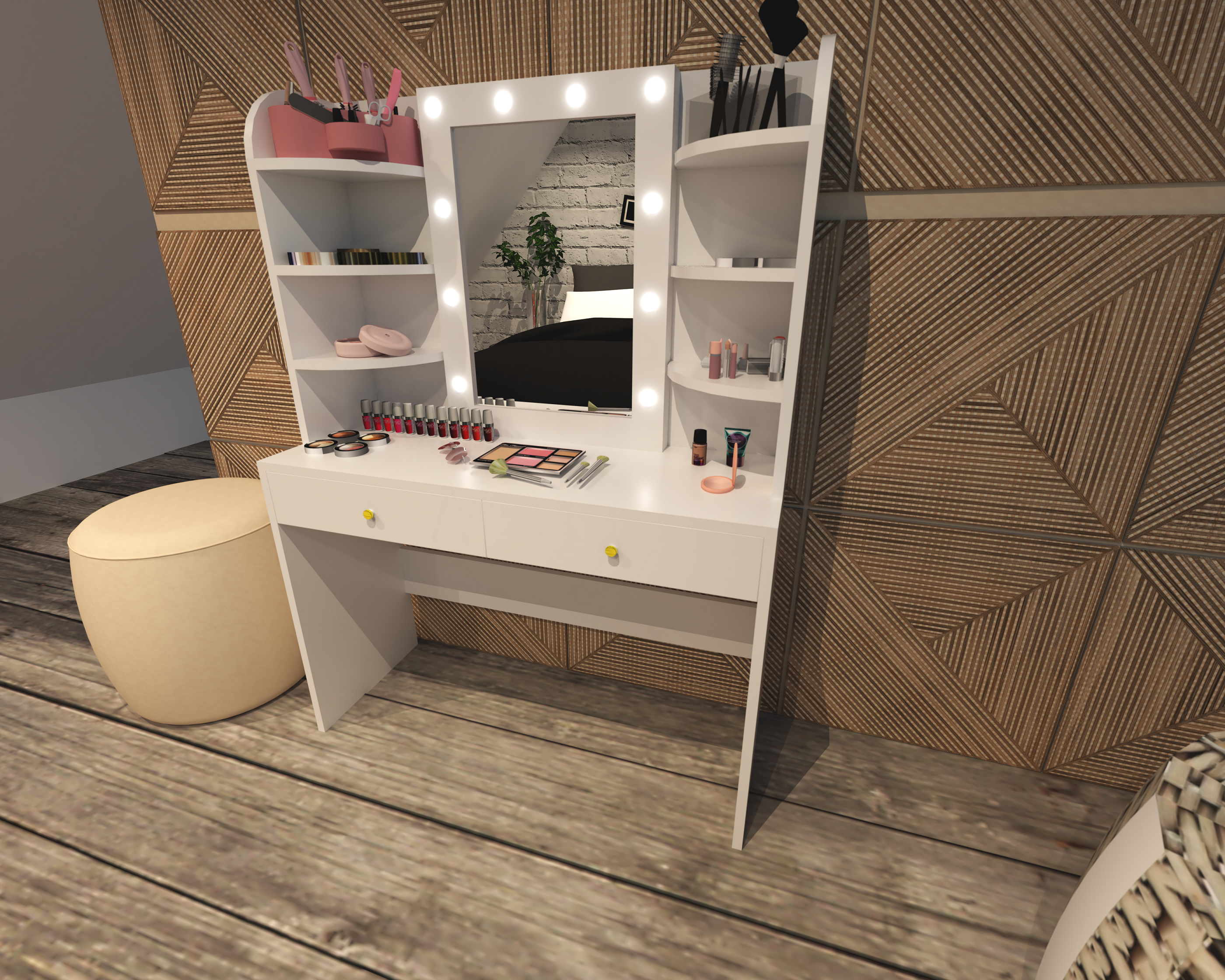 THE MAKEUP BOOTH | MAKEUP VANITY WITH LED LIGHTS - Omaara