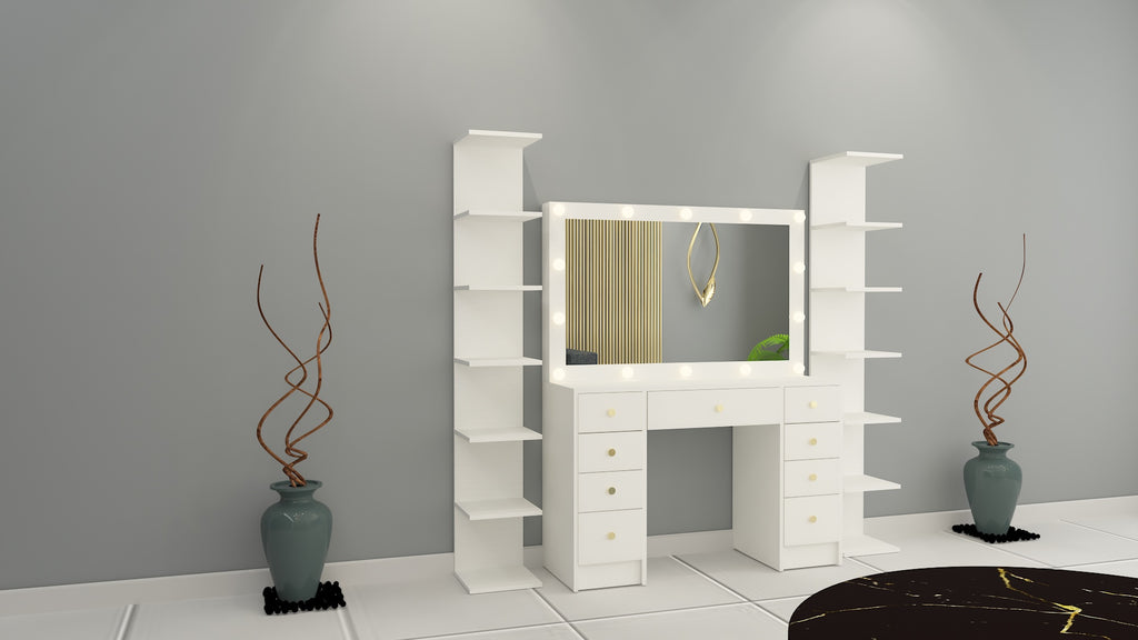 THE MAKEUP TOWN | MAKEUP VANITY WITH LED LIGHTS - Omaara