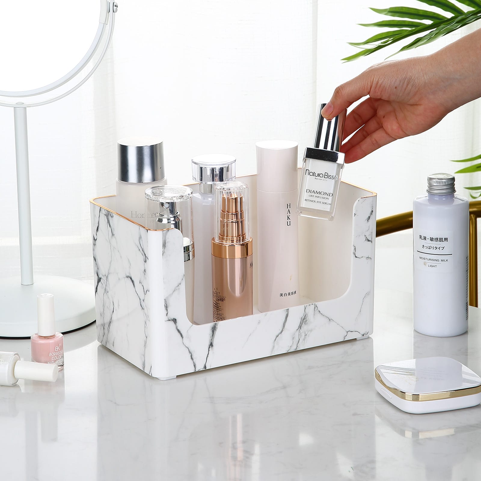 MARBLE SKIN CITY | MAKEUP ORGANISER - Omaara