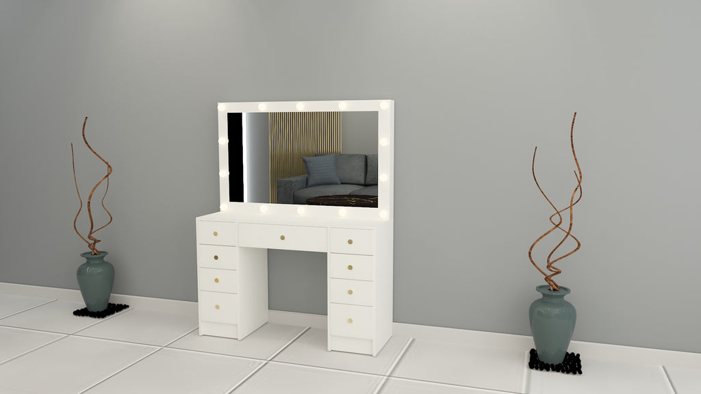 THE MAKEUP MUSE | MAKEUP VANITY WITH LED LIGHTS - Omaara