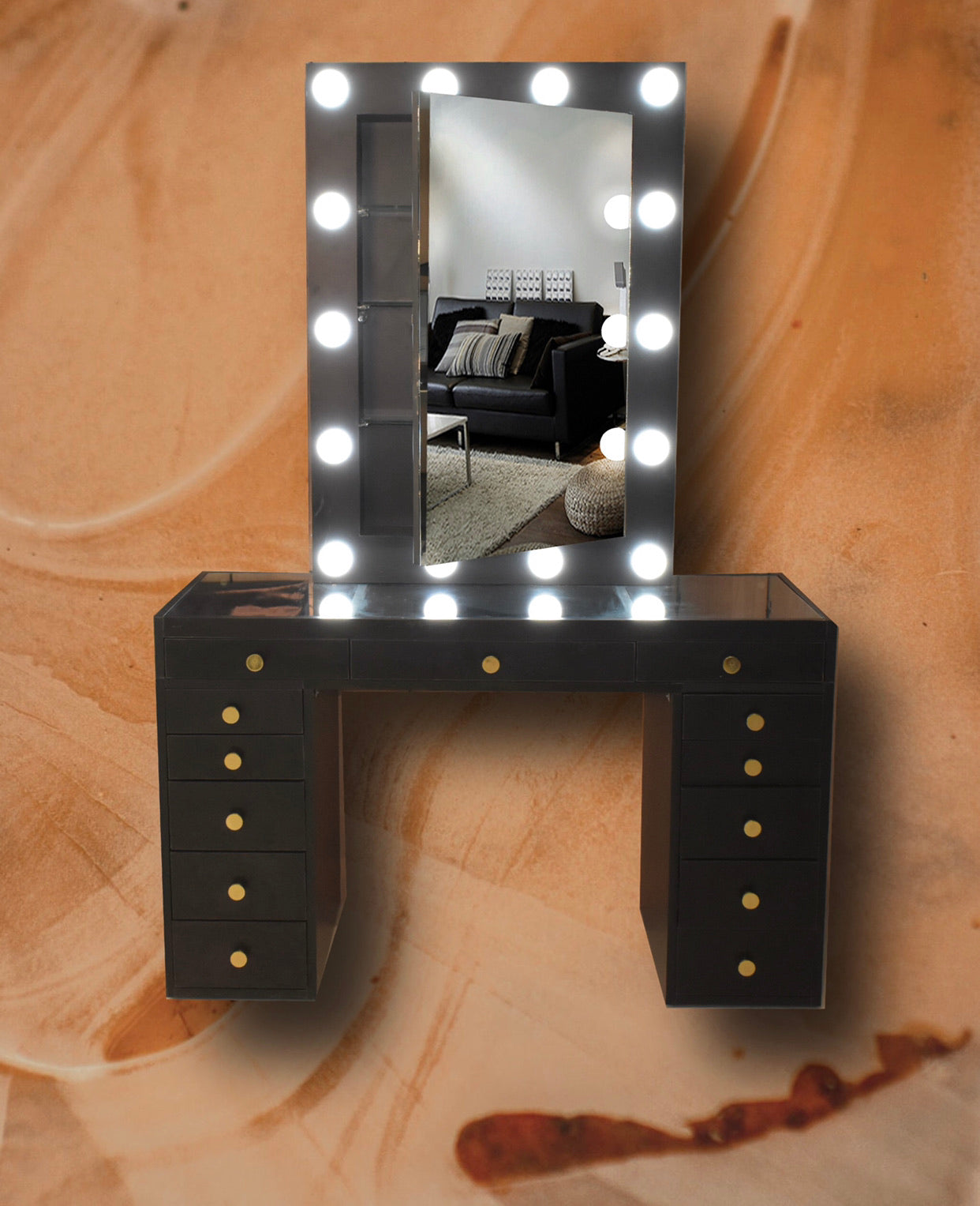 THE MAKEUP SUPERSTAR | MAKEUP VANITY WITH LED LIGHTS - Omaara