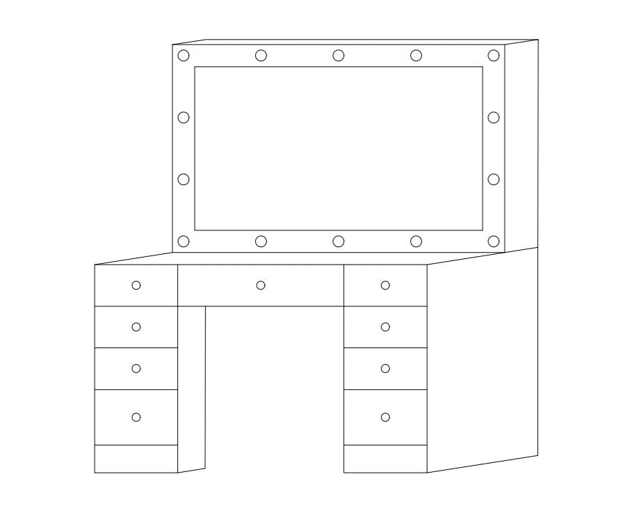 THE MAKEUP MUSE | MAKEUP VANITY WITH LED LIGHTS - Omaara