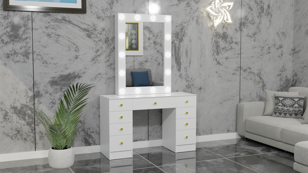 THE MAKEUP VIXEN | MAKEUP VANITY WITH LED LIGHTS - Omaara