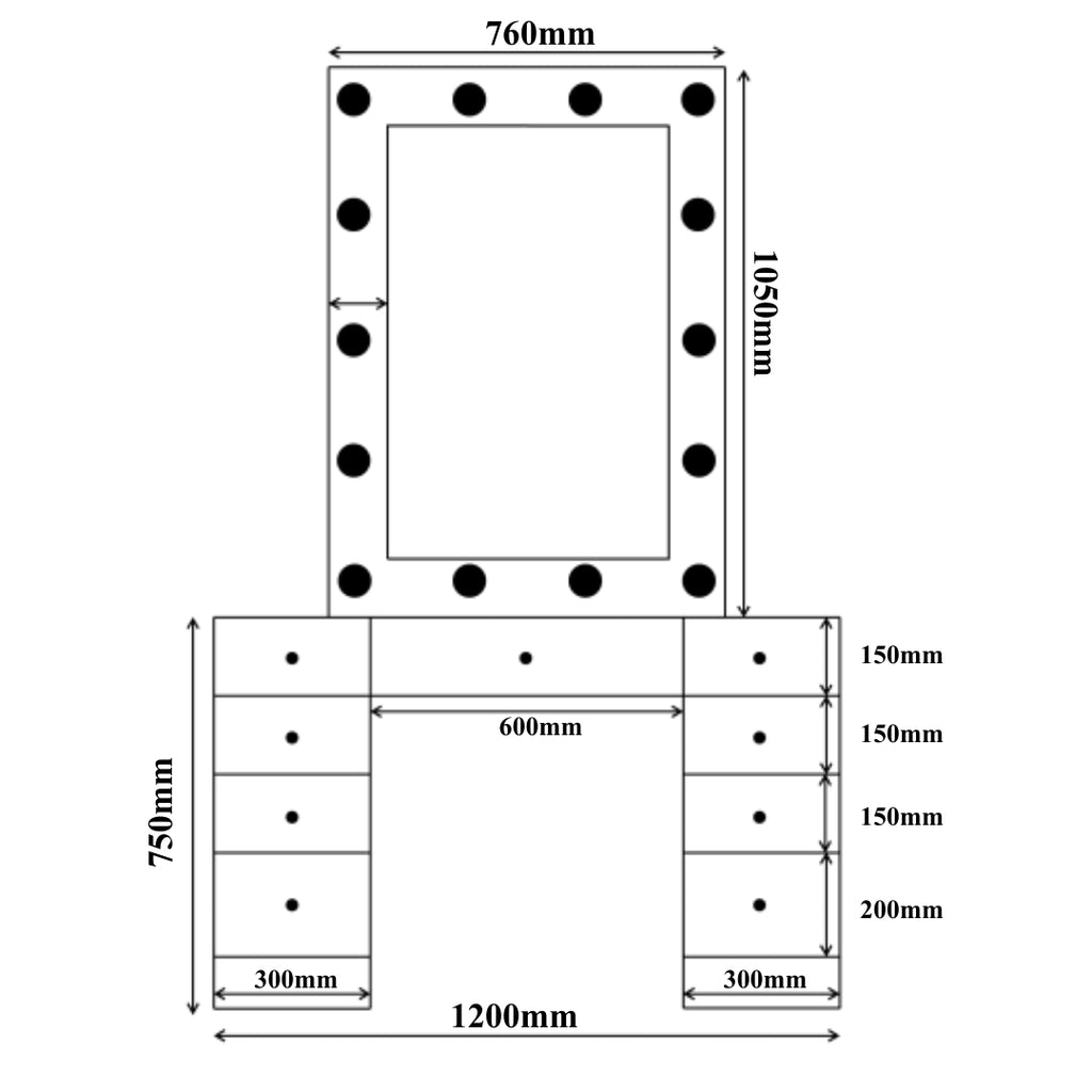 THE MAKEUP VIXEN | MAKEUP VANITY WITH LED LIGHTS - Omaara