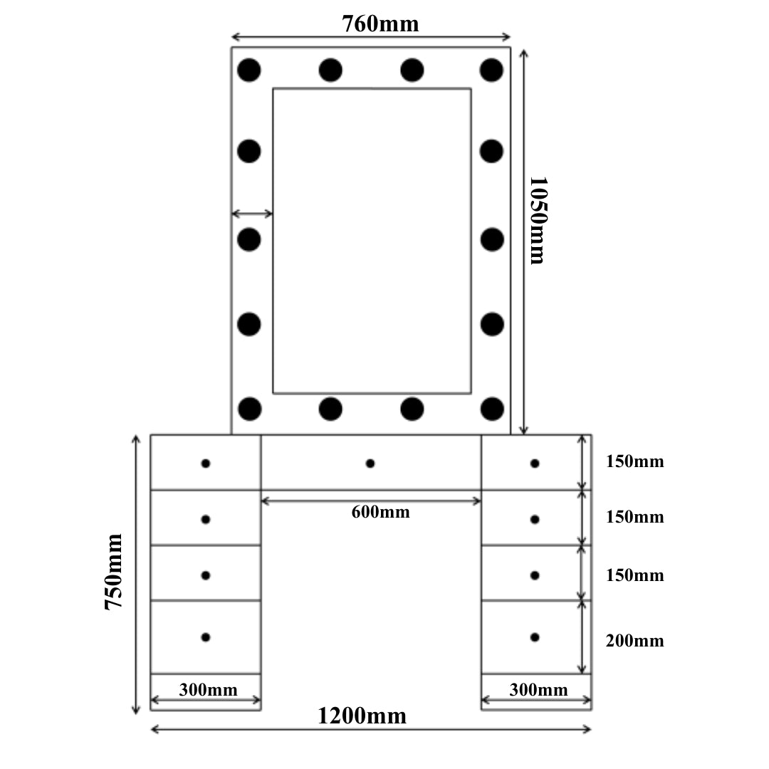 THE MAKEUP VIXEN | MAKEUP VANITY WITH LED LIGHTS - Omaara