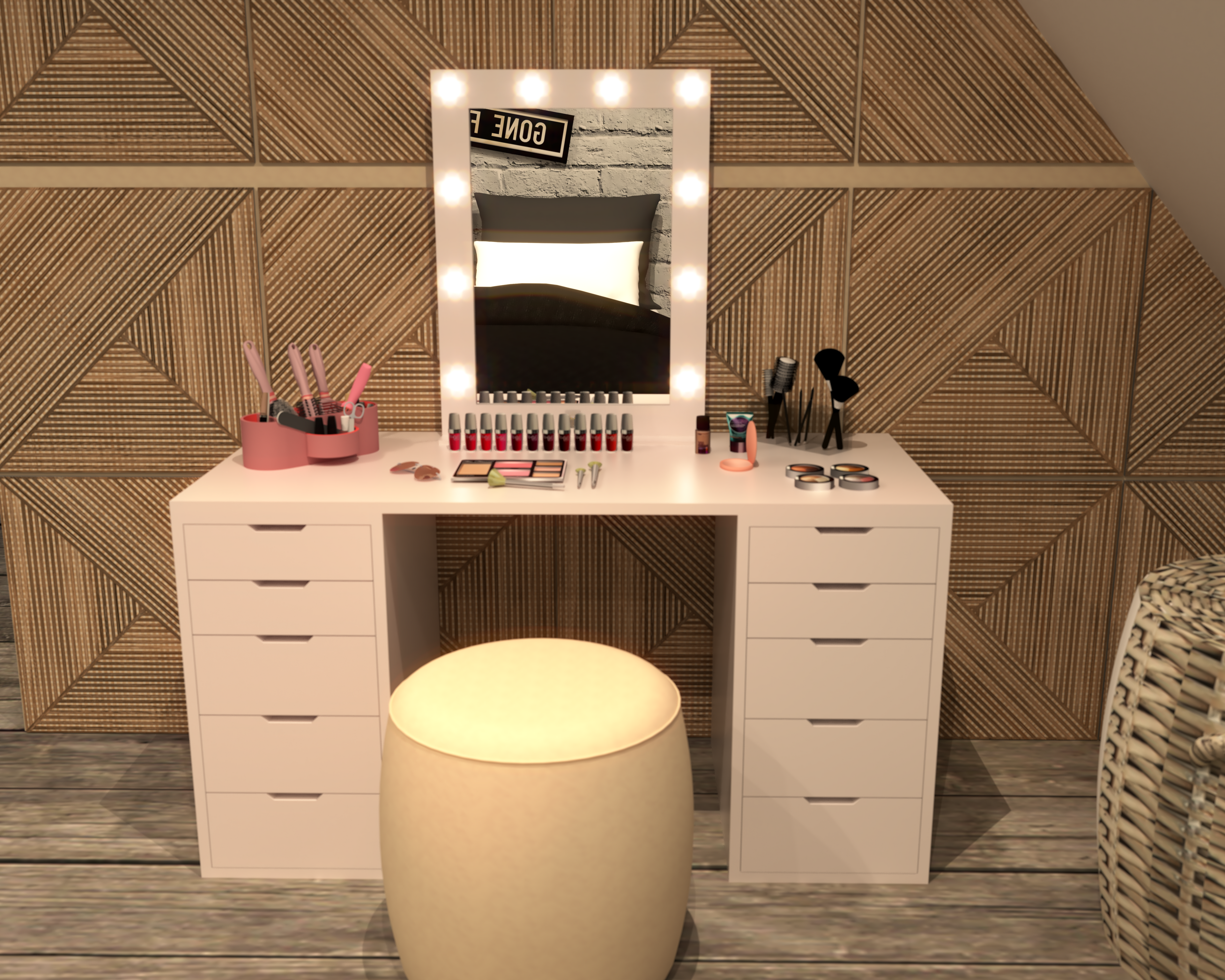 THE MAKEUP PRINCESS | MAKEUP VANITY WITH LED LIGHTS - Omaara