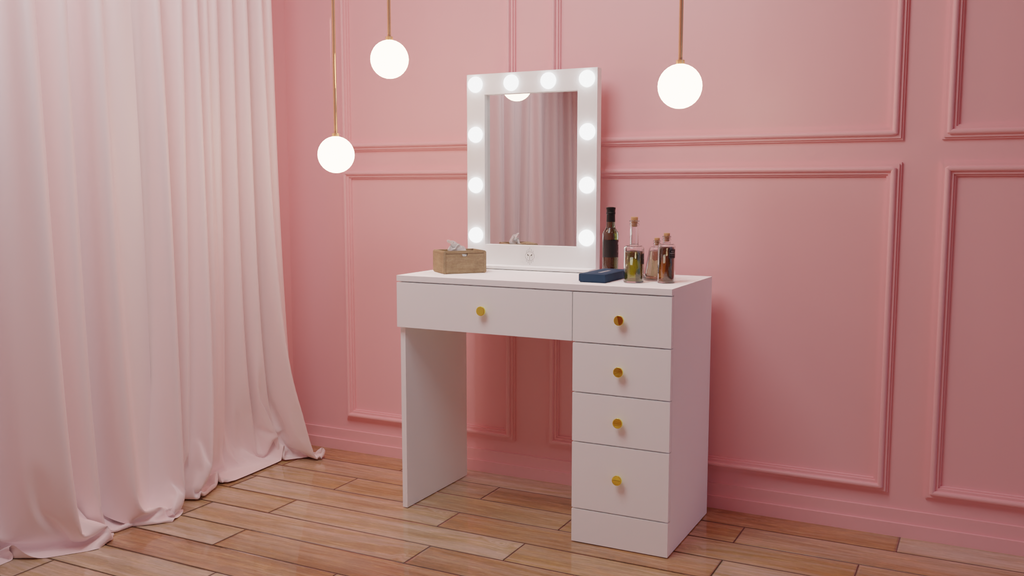 THE MAKEUP JUNKIE | MAKEUP VANITY WITH LED LIGHTS - Omaara