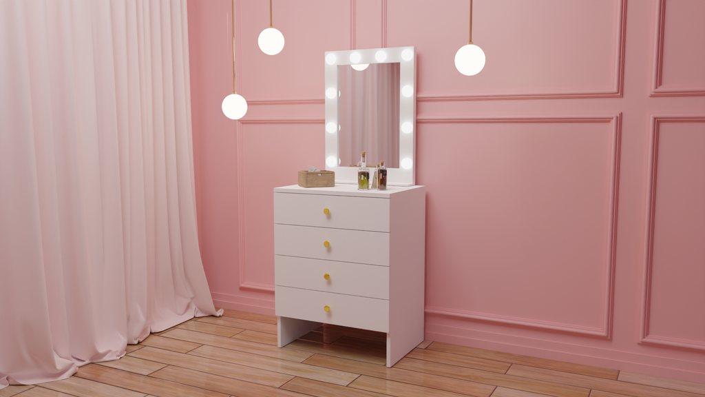 THE MAKEUP ADDICT | MAKEUP VANITY WITH LED LIGHTS - Omaara