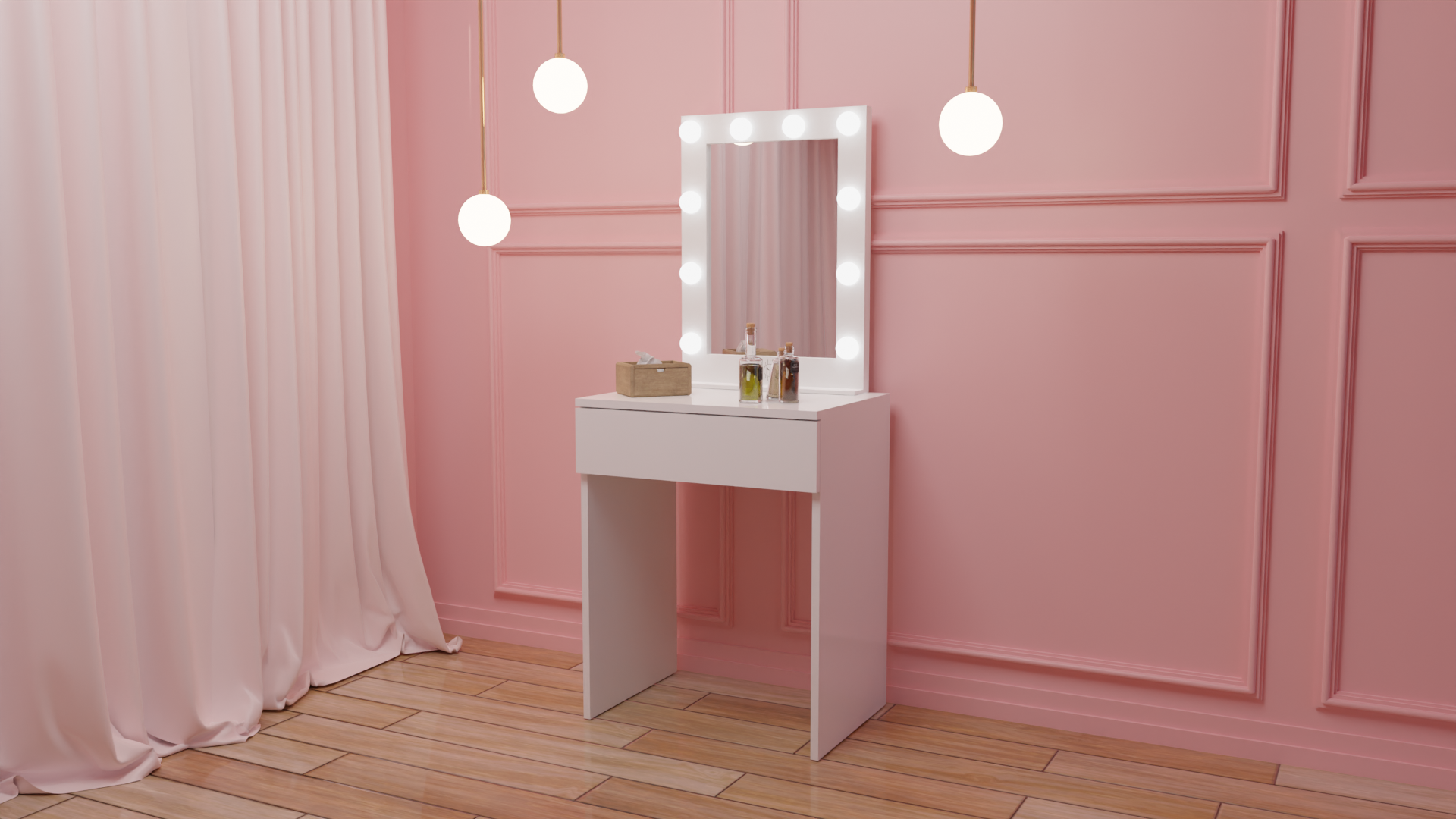 THE MAKEUP BUTTERFLY | MAKEUP MIRROR VANITY WITH LED BULBS - Omaara