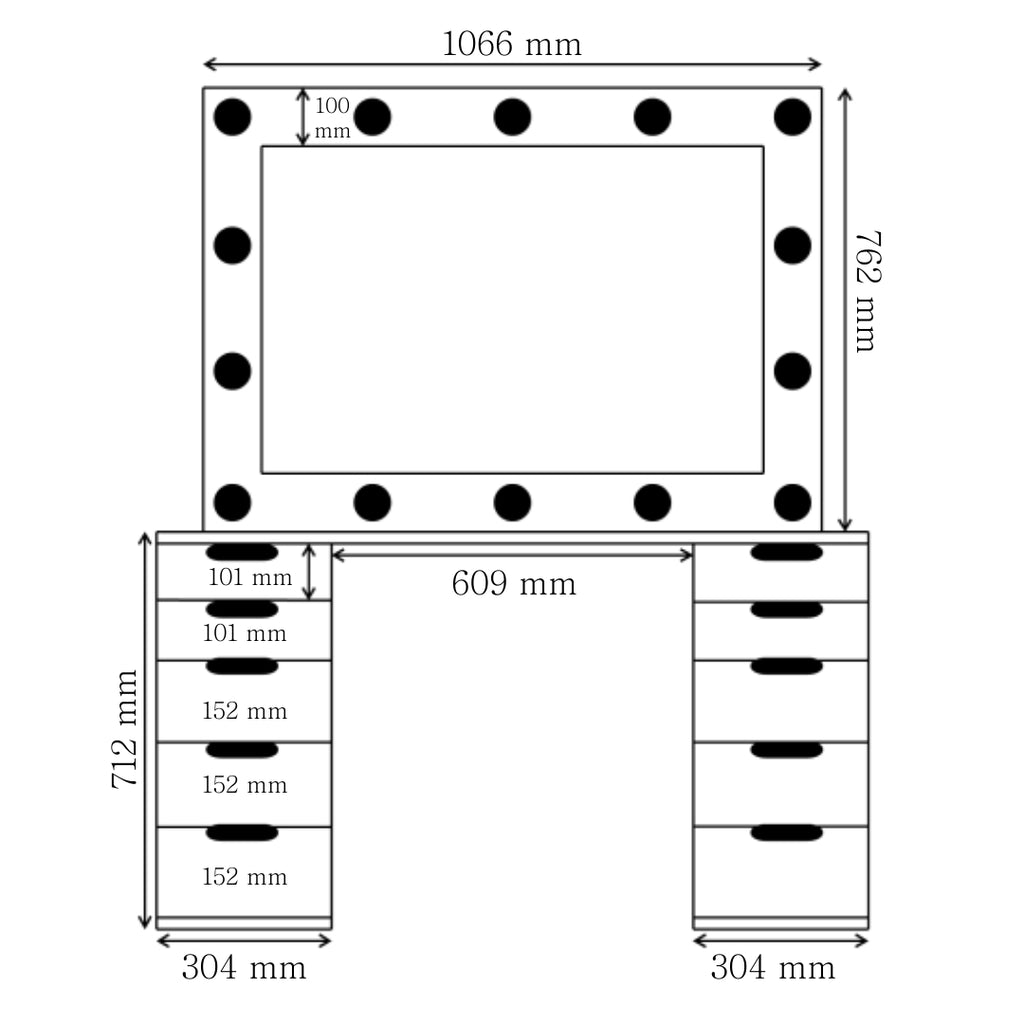 THE MAKEUP UNICORN | MAKEUP VANITY WITH LED LIGHTS - Omaara